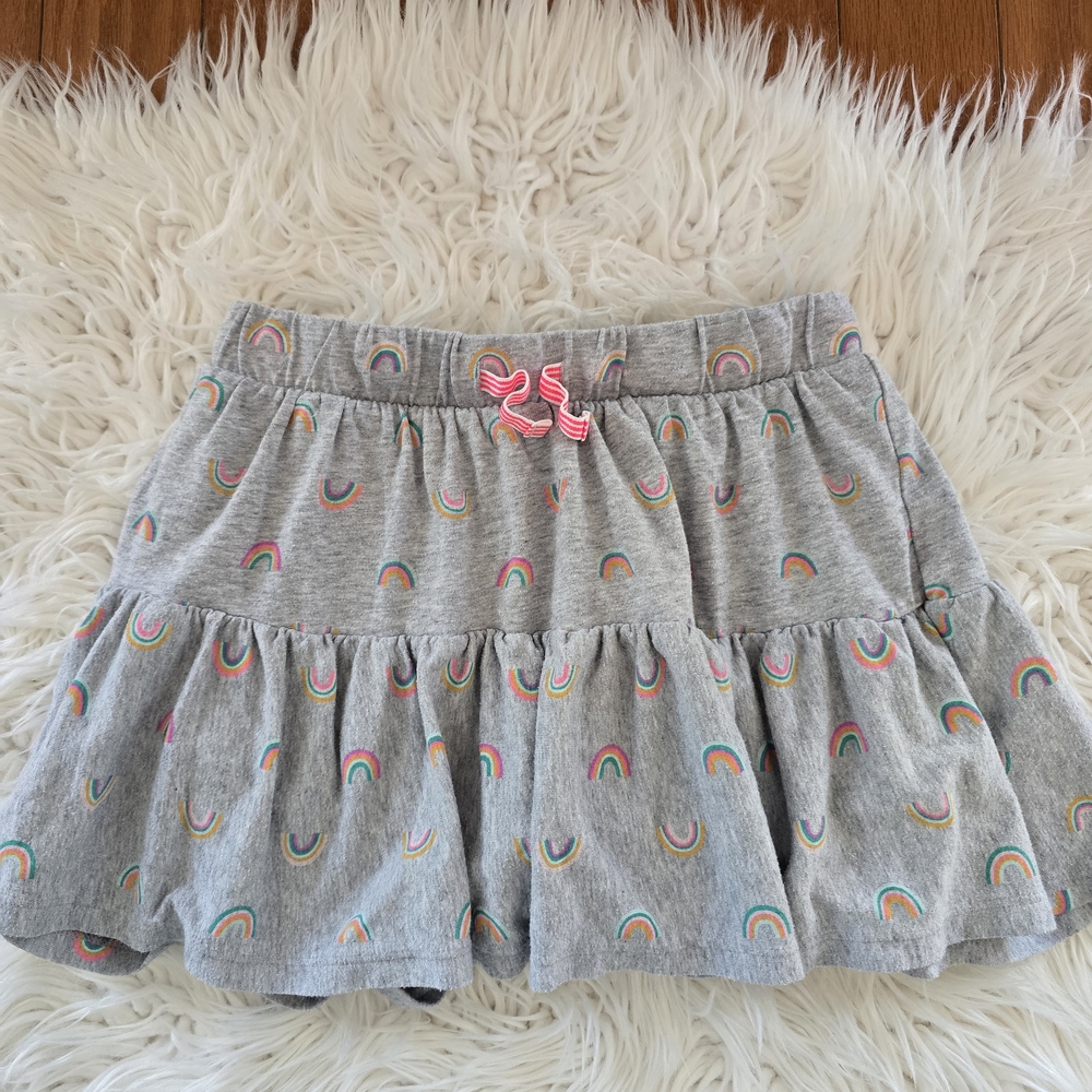 Cat & Jack Gray Skort with Playful Rainbow Accents